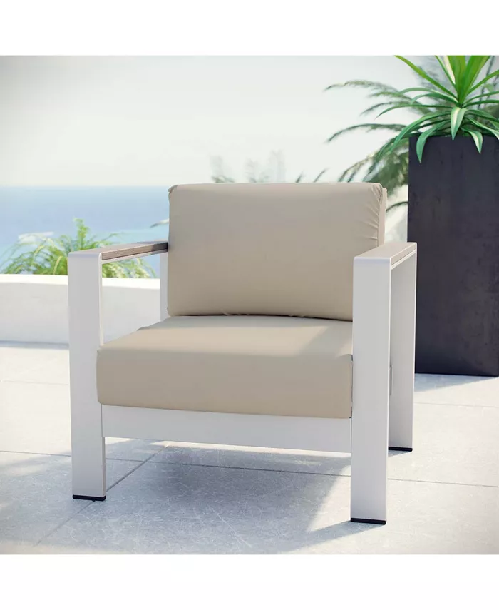 Modway Shore Outdoor Patio Aluminum Armchair Orange