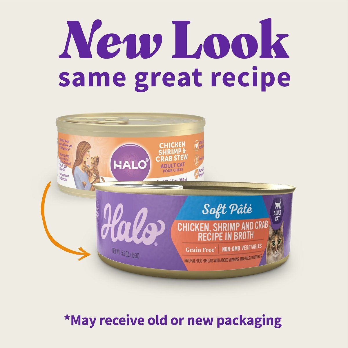 Halo Chicken， Shrimp and Crab in Broth Grain-Free Adult Wet Cat Food