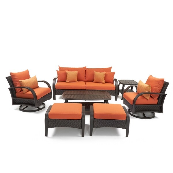 Barcelo 7 Piece Sunbrella Outdoor Patio Motion Club Seating Set