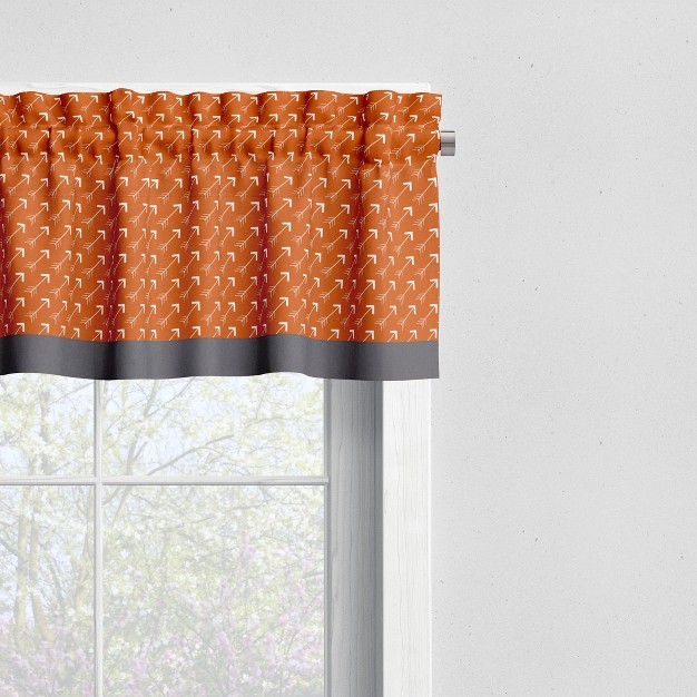 Bacati Arrows Orange grey Window Valance