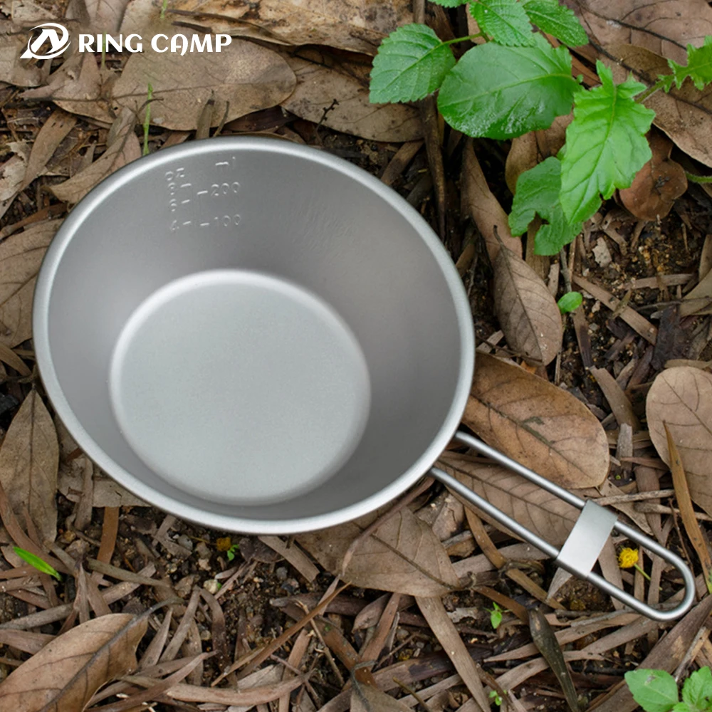 Ring camp high quality camping hiking outdoor bowls traveling camping custom logo 300Ml titanium kitchen bowls