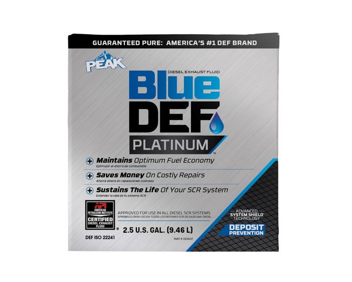 Peak Blue Def Platinum Diesel Exhaust Fluid， 2.5 Gallon - DEG002