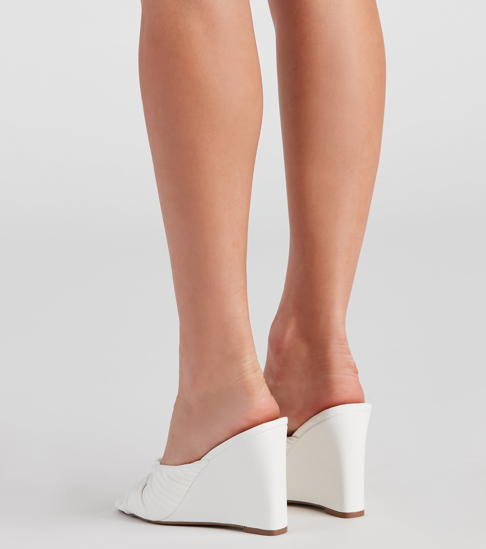 Pleat Treat Square Toe Wedges