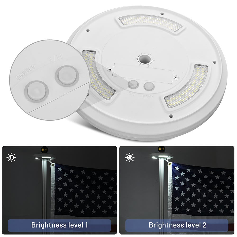 Yescom Solar Flagpole Light Topper Hole 9/16