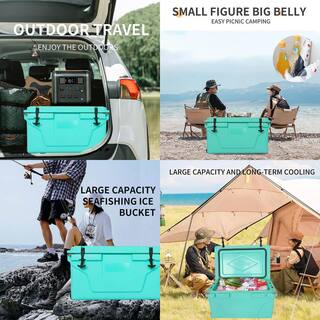BTMWAY 65 qt. Blue Outdoor Portable Camping Cooler with Wheels Ice Chest with 54 Can Capacity Keeps Ice for up to 5 Days CXXBE-GI102234W321-Cooler01
