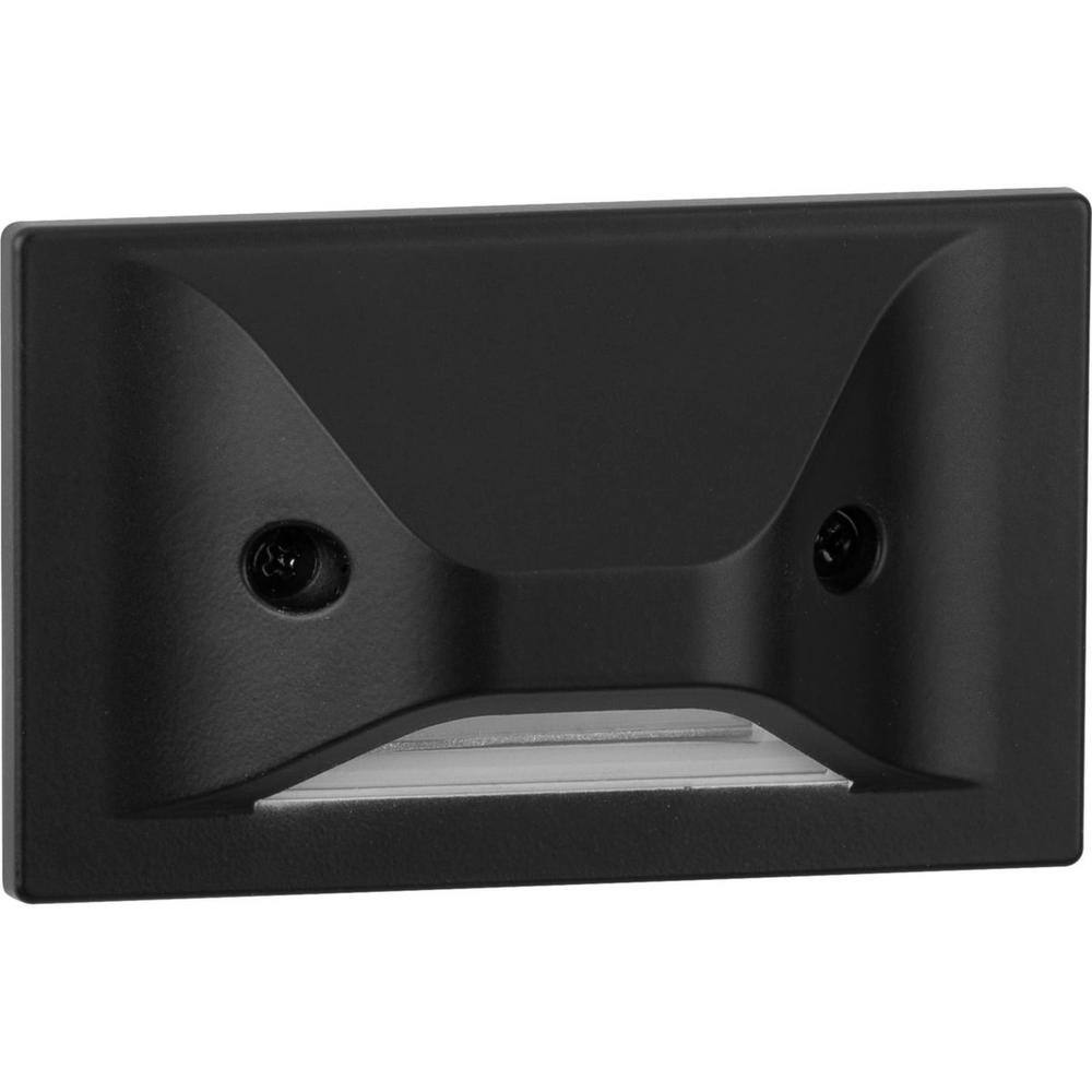 Progress Lighting 4.5-Watt 3000K Black Hardwired Integrated LED Wall or Step Light P660005-031-30