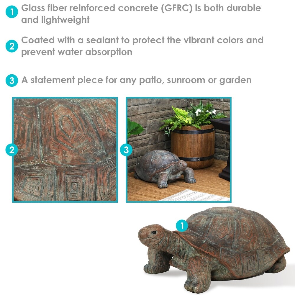 Sunnydaze Talia the Tortoise Indoor/Outdoor Lawn and Garden Statue   29.5\