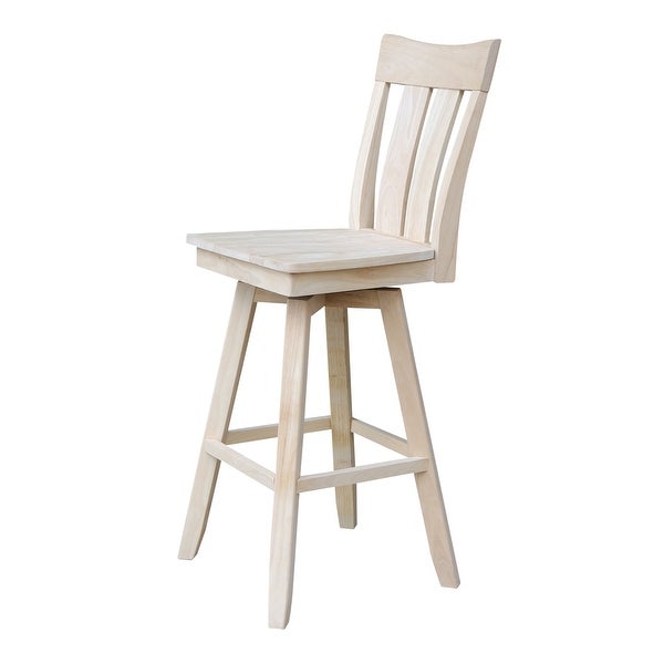 Ava Solid Wood Swivel Stool