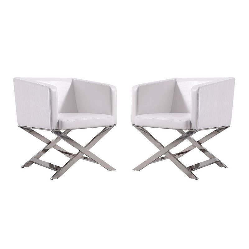 MANHATTAN COMFORT Hollywood Lounge Accent Chair 2-piece Set