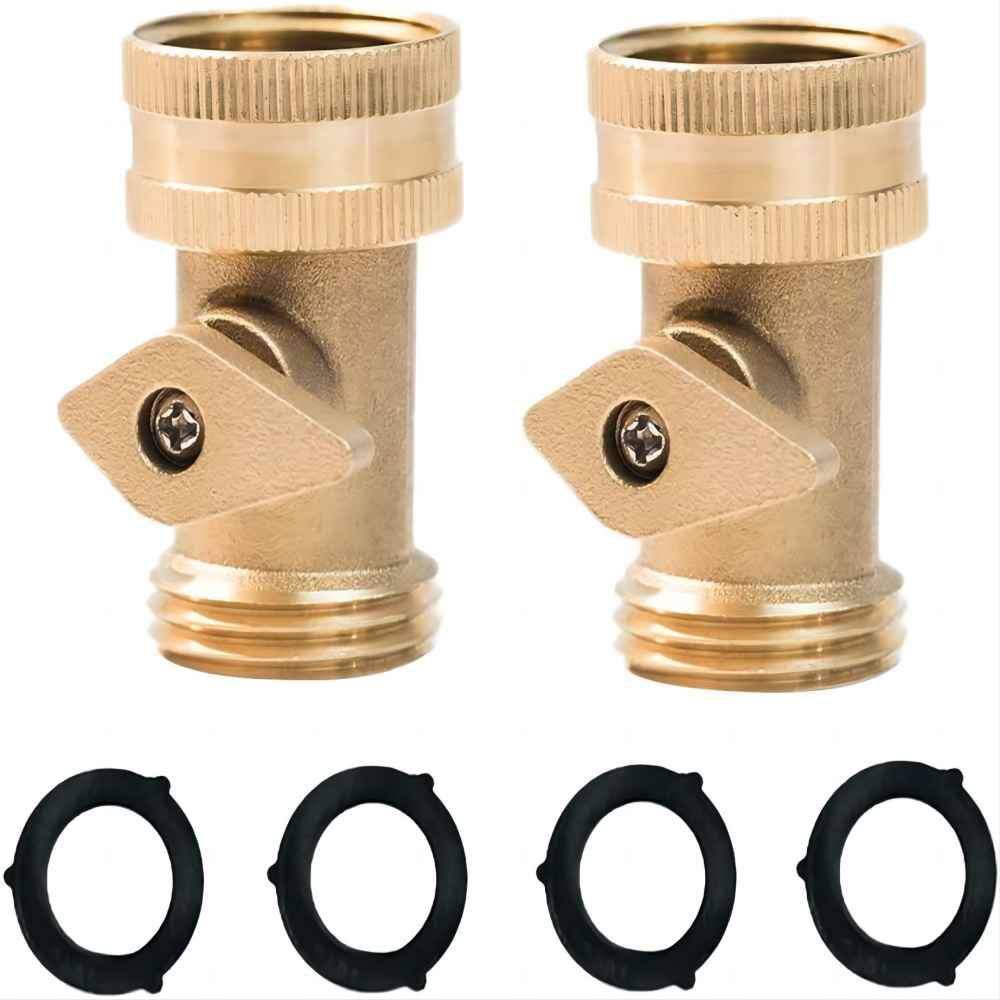 Cubilan Heavy Duty Brass Shut Off Valve Garden Hose On Off Valve Brass Water Hose Valve Hose OnOff Valve Garden Hose Connector B07HMHW86B