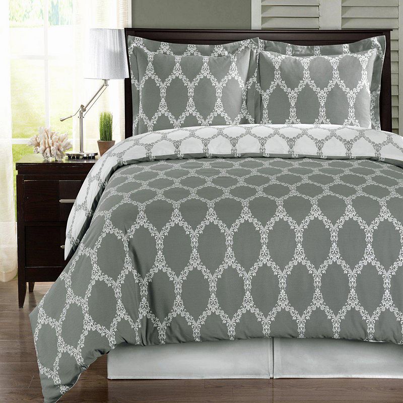 Brooksfield 100% Cotton Reversible Duvet Cover Set