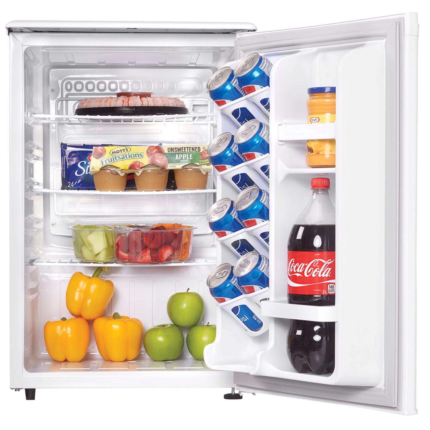 Danby 2.6 ft White Stainless Steel Compact Refrigerator 115 W