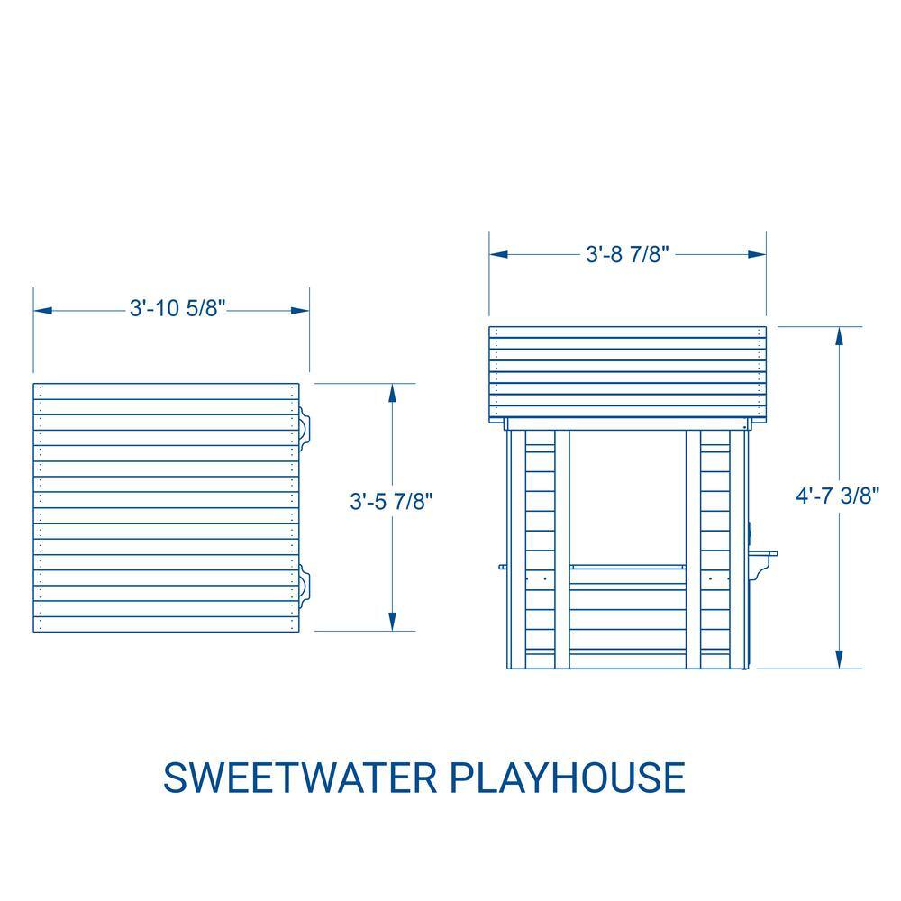 Backyard Discovery Sweetwater Outdoor Wooden Playhouse with Kitchen 2001312com