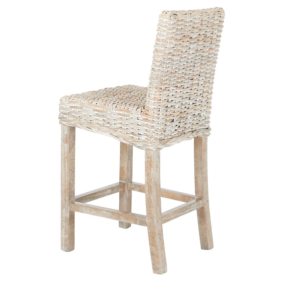 SAFAVIEH Tobie Rattan 23.6 inch Counter Stool