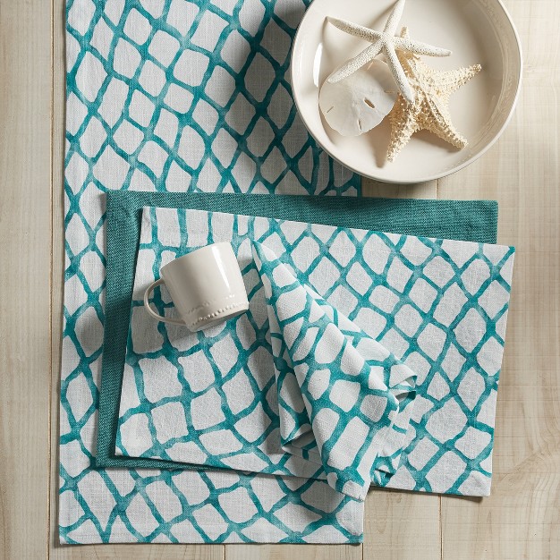 Split P Blue Sea Net Table Runner 72 x27 x27 l