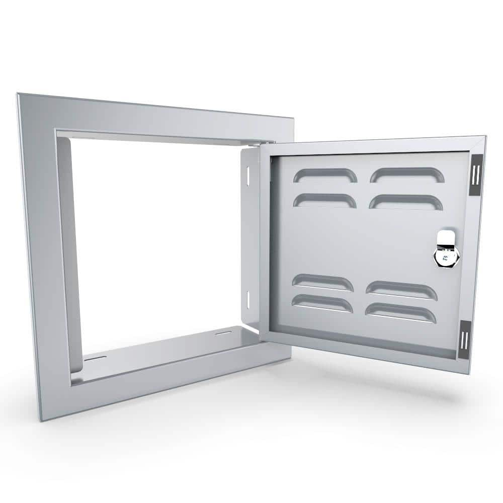 Sunstone Signature Series 12 in. x 12 in. 304 Stainless Steel Right Swing Vented Door BA-VSDR12