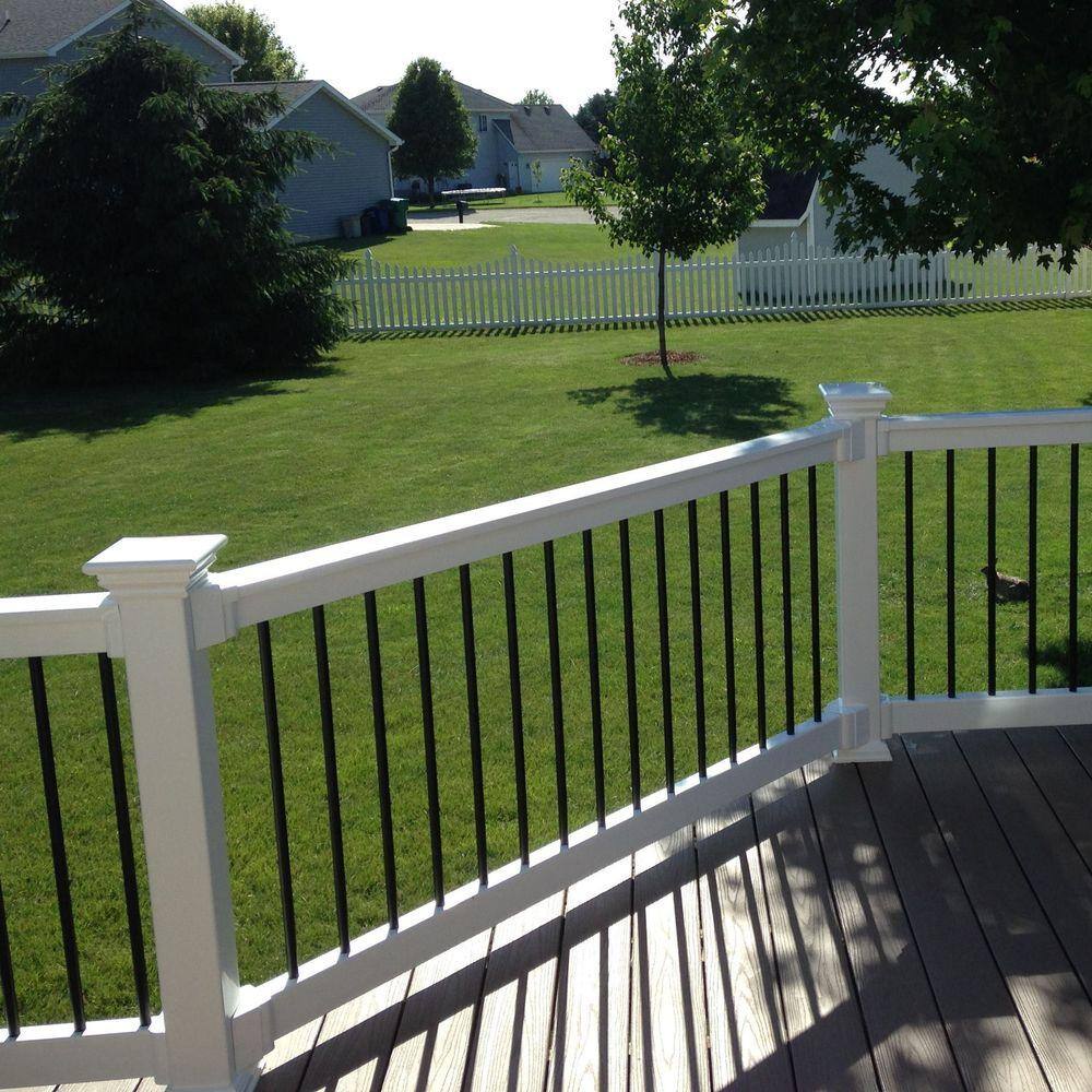 Weatherables Bellaire 3 ft. H x 8 ft. W White Vinyl Railing Kit WWR-THDBA36-S8