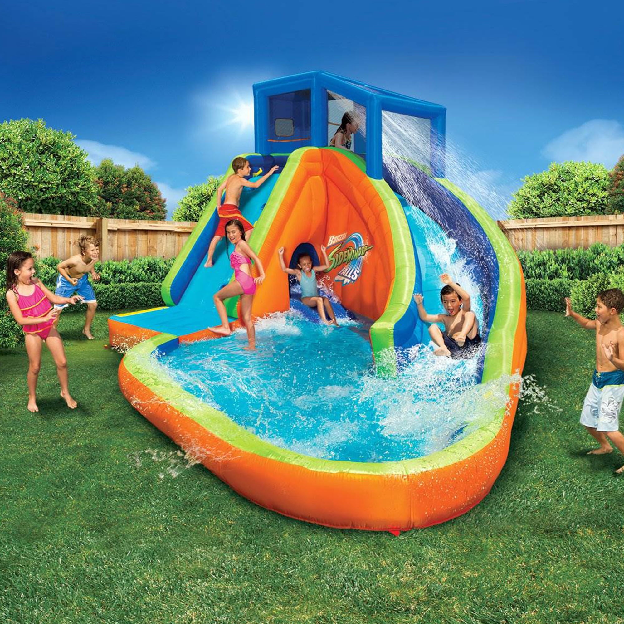 Banzai Sidewinder Falls Inflatable Outdoor Adventure Water Park Swim Pool