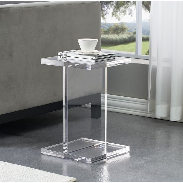 Acrylic Pedestal End Table