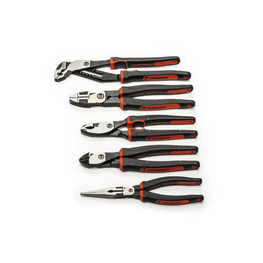 CRESCENT Z2 5 Mixed Dual Material Plier Set 5pc ;