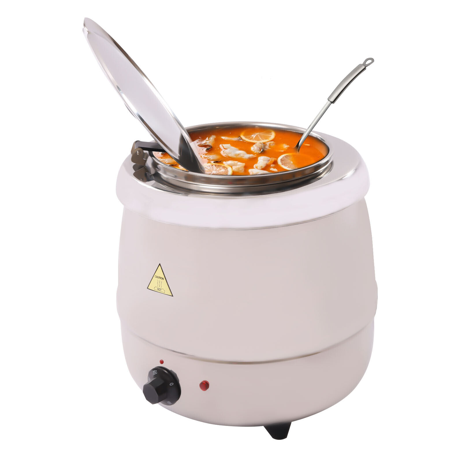 DENEST 10L Commercial Stainless Steel Electric Soup Warmer Soup Kettle Stainless Steel 400W