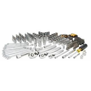 DW 14 in. 38 in. and 12 in. Drive Polished Chrome Mechanics Tool Set (200-Piece) DWMT75000