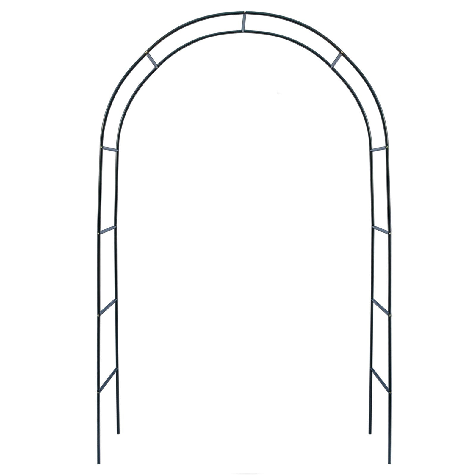 YardGrow 7.9' High Steel Garden Arch Trellis Arbor for Various Climbing Plants Rose Bridal Party Wedding Decoration