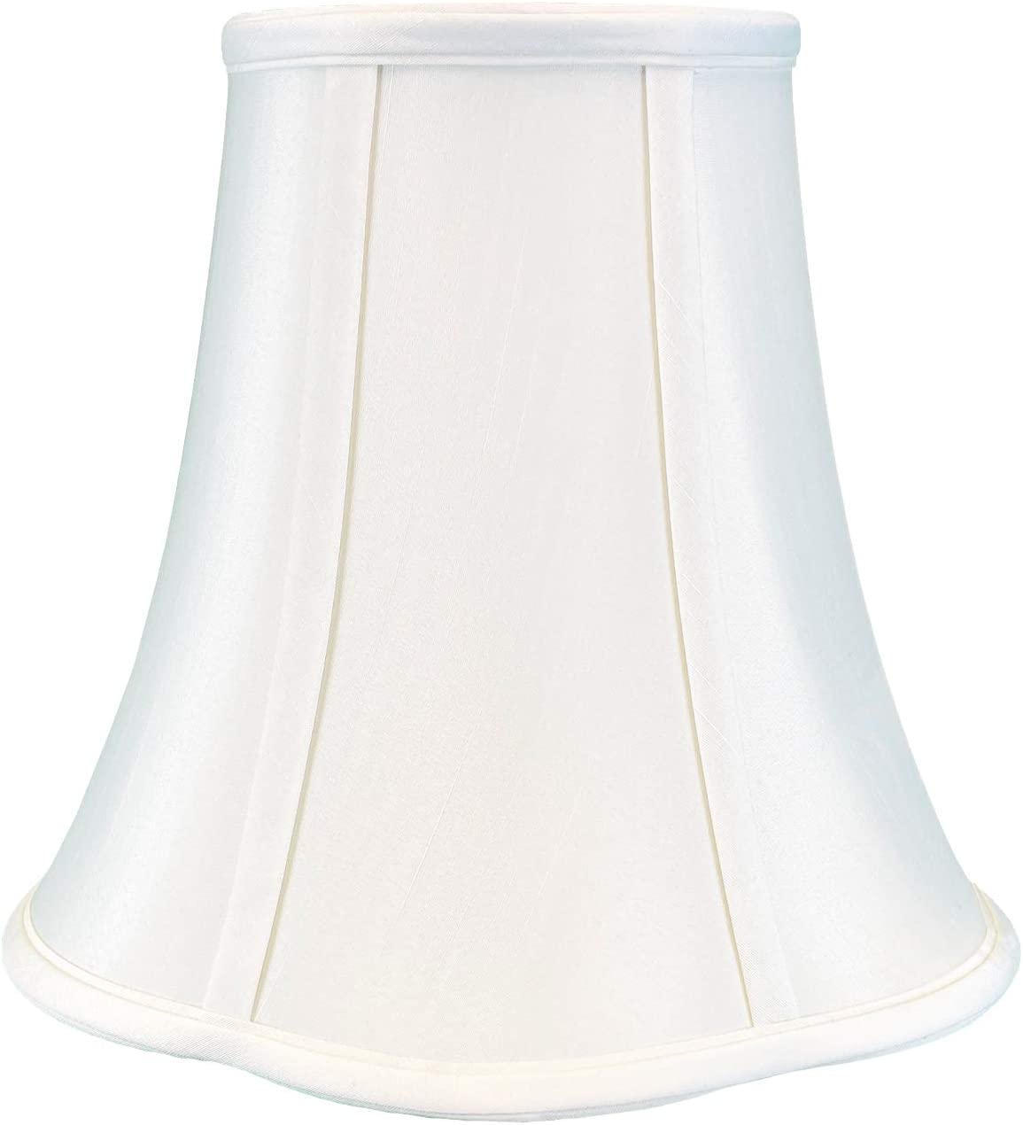 Royal Designs Bottom Scalloped Bell Lamp Shade in White， 6