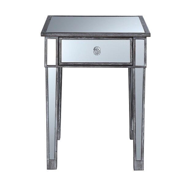 Silver Orchid Talmadge Mirrored 1 Drawer End Table