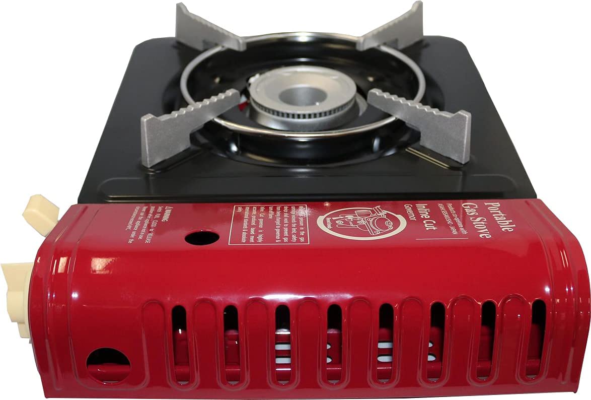 Tayama TGS-300 13 in. Portable Butane Gas Stove&#44; Red