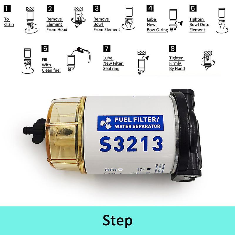 Boat Fuel Filter Marine Fuel Water Separator Mercury/Yamaha Outboard 10 Micron