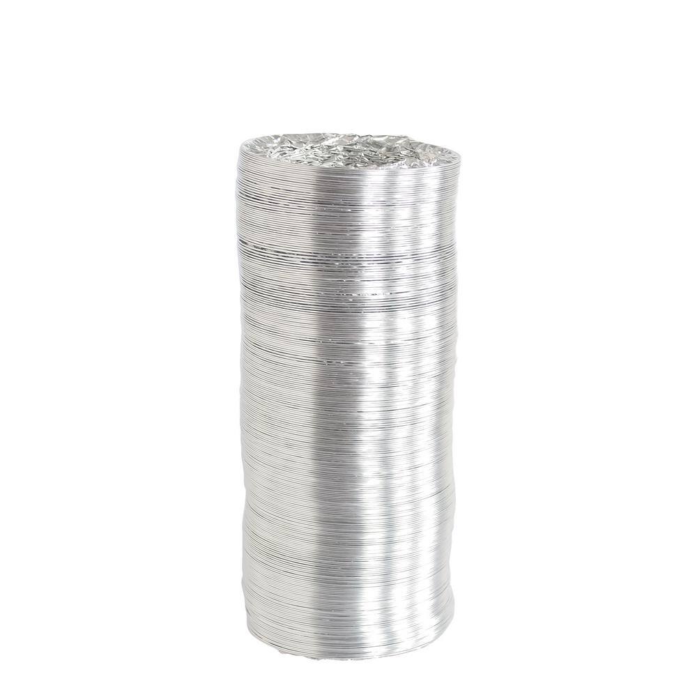 Hydro Crunch 10 in. x 25 ft. Non-Insulated Flexible Aluminum Ducting with Duct Clamps D940004100