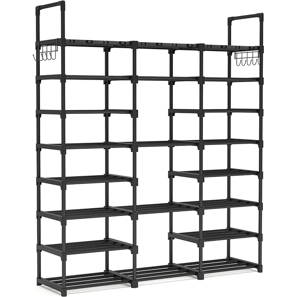 Large Shoe Rack Organizer   Tiered Storage Shoe Stand Tower for Sneakers  Heels  Flats  and Accessories by Lee Furniture