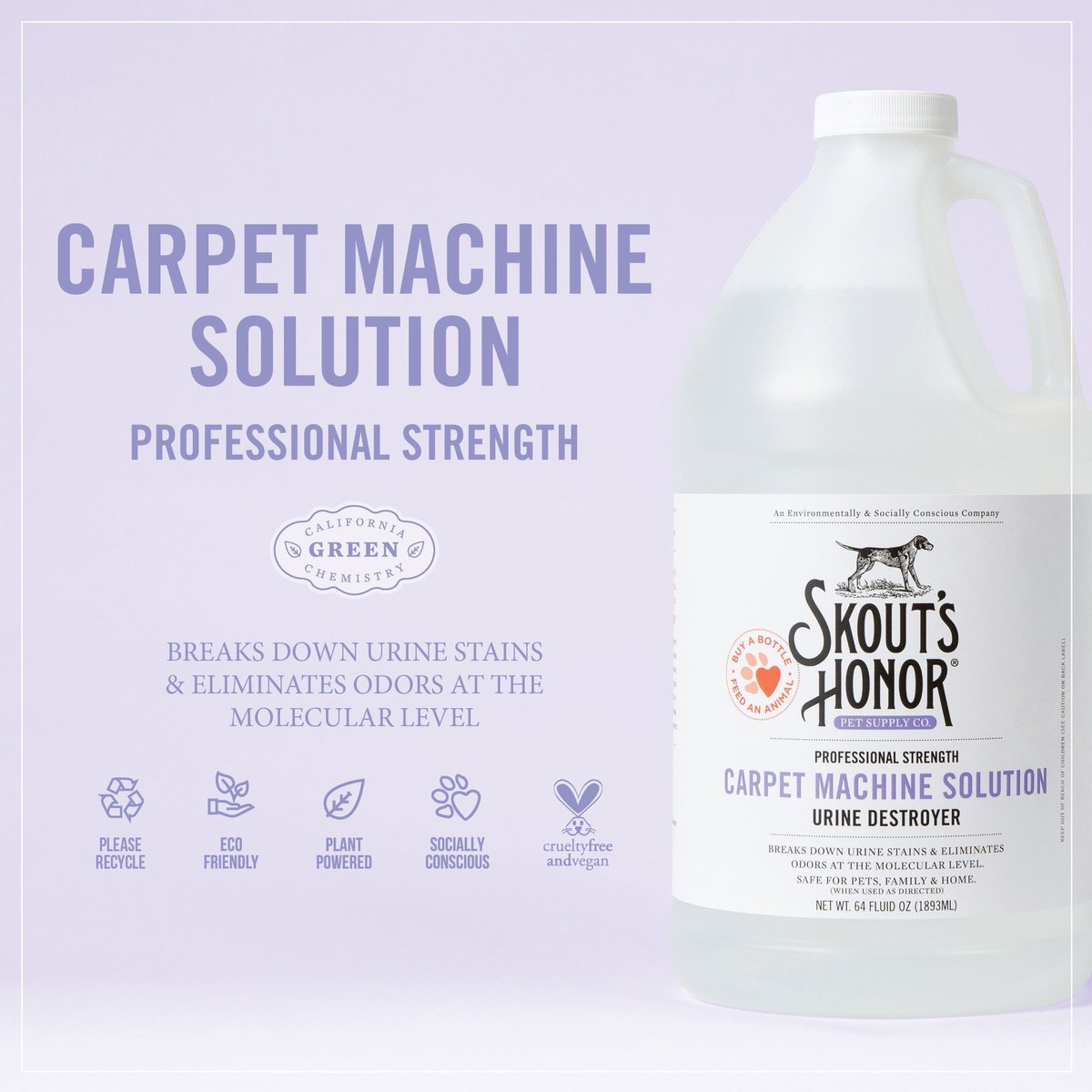 Skout's Honor Carpet Machine Solution， 64-oz bottle