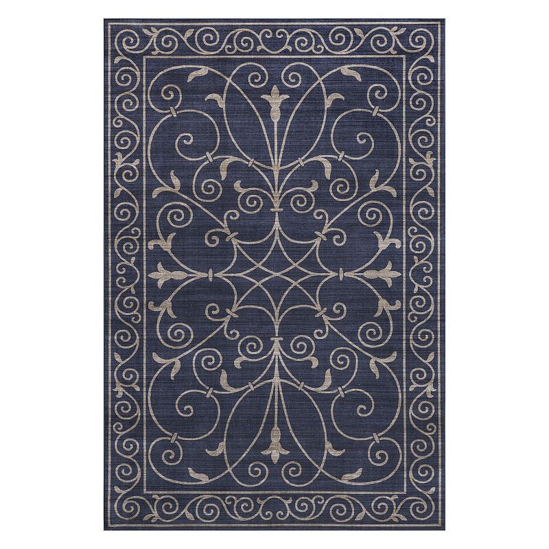 nuLoom Chara Traditional Vines Machine Washable Indoor/Outdoor Area Rug