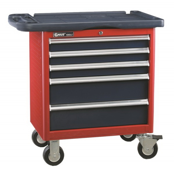 Genius Tools 5 Drawer Roller Cabinet (w/ Top Tray)...