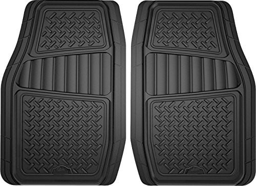 Armor All 2-Piece Rubber Floor Mat for Truck or SUV Black， 78830