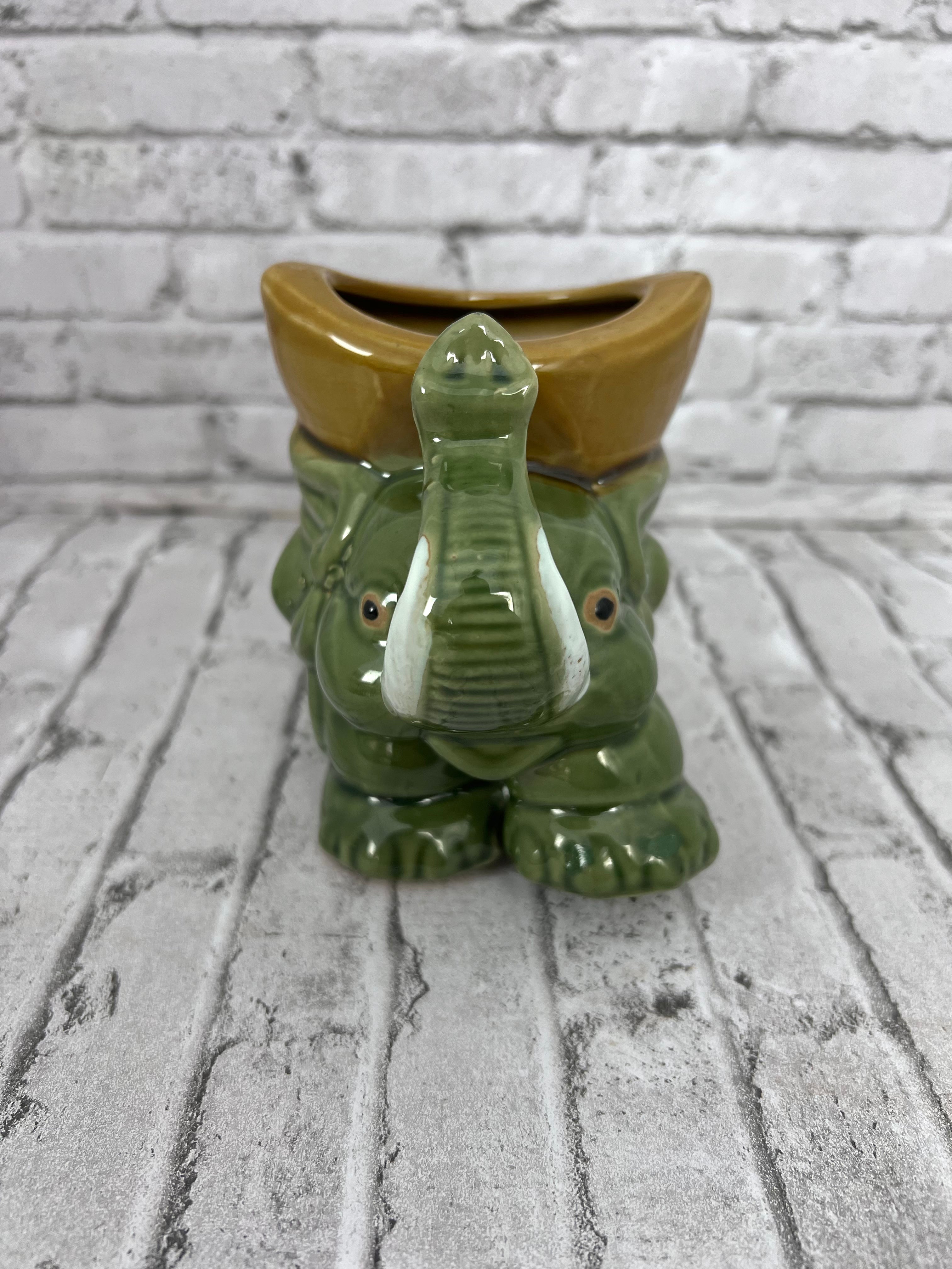 Gorgeous Elephant Figurine Style Ceramic Planter