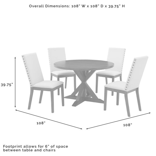 Hayden 5Pc Round Dining Set