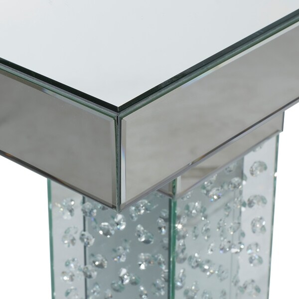 Clear MDF Glam Console Table 31 x 42 x 13 - 42 x 13 x 31