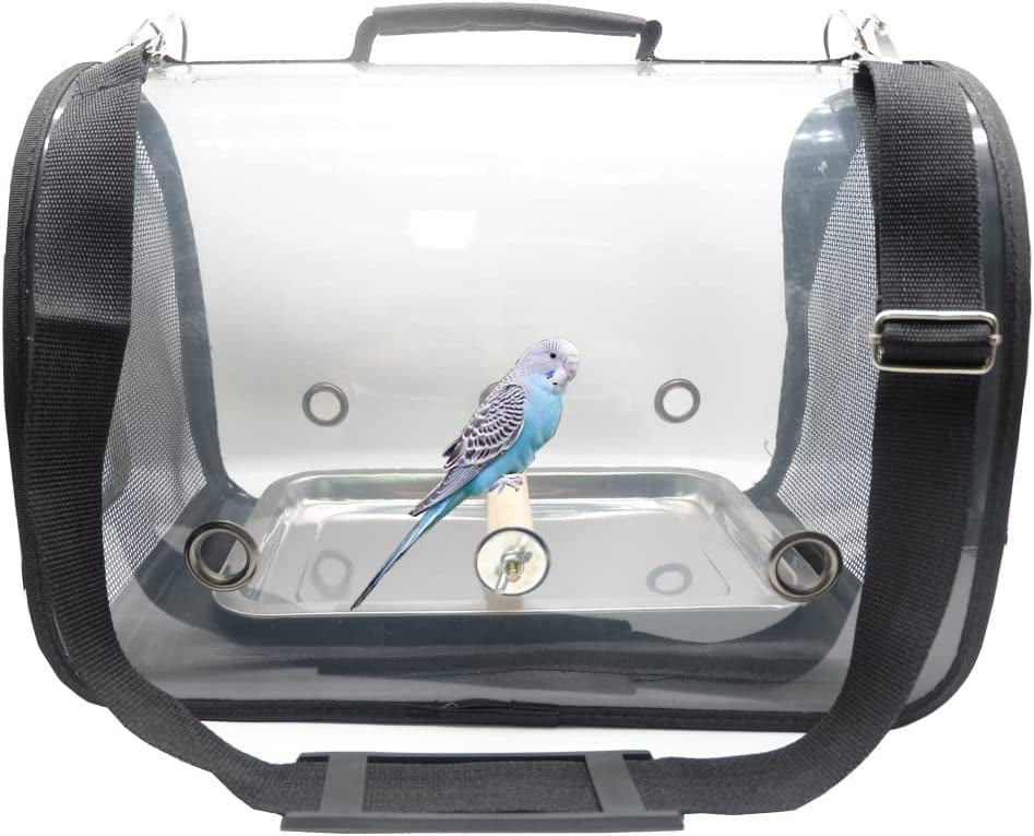 ZaneSun Portable Bird Carrier，Bird Travel Cage Parrot Lightweight Breathable Carrier Bird Travel Bag(Medium)