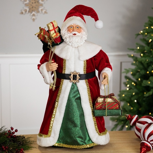 Nordic Style Santa Claus with Gifts Christmas Figure