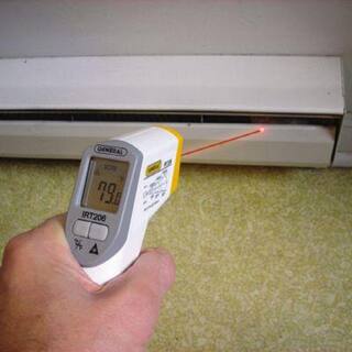 General Tools Laser Temperature Infrared Thermometer Gun with 8:1 Spot Ratio Max Temp 608 Degree with Backlit LCD display IRT206