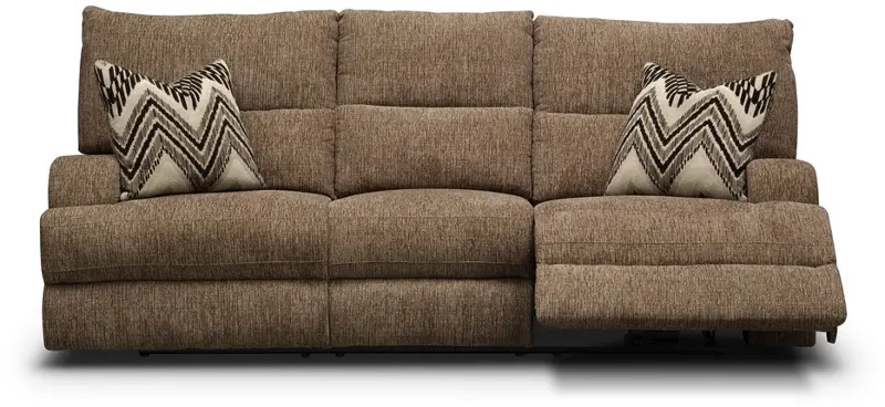 Brindle Brown Power Reclining Sofa