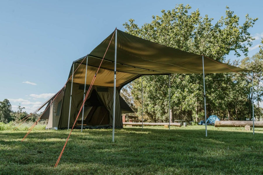 Oztent SV5 Max Tent with a Zip in Tarp Extension