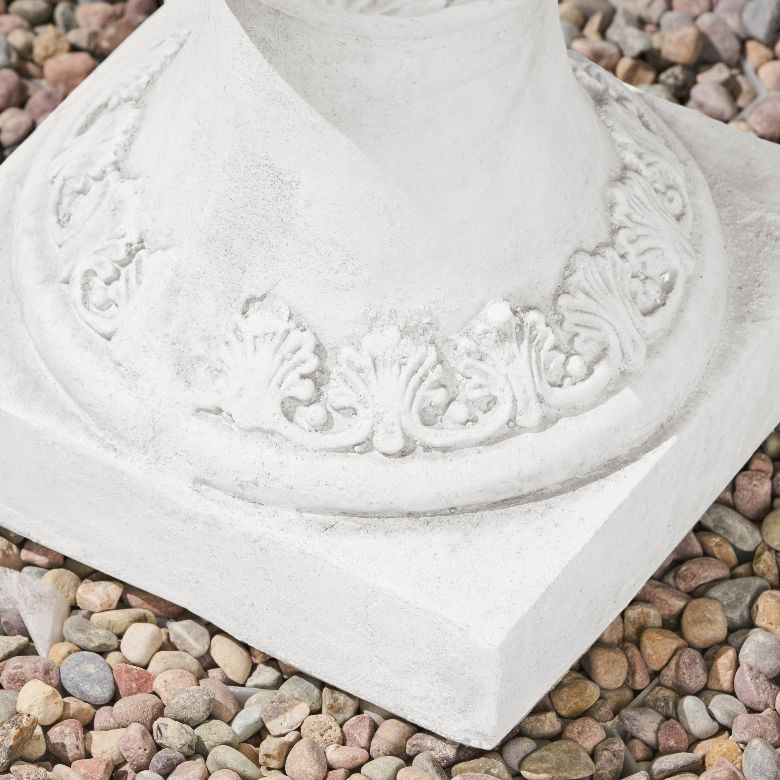 Renee Chalice Garden Urn Planter, Roman, Botanical, Lightweight Concrete