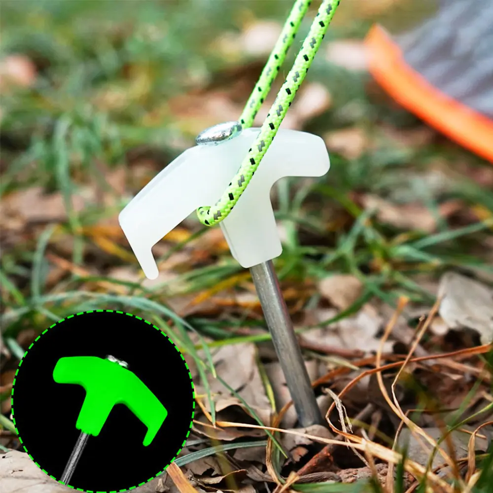 Other Camping   Hiking s outdoor Activities 25cm Tent Stakes Nail Camping Accessories Florescent Tent Pegs for ground