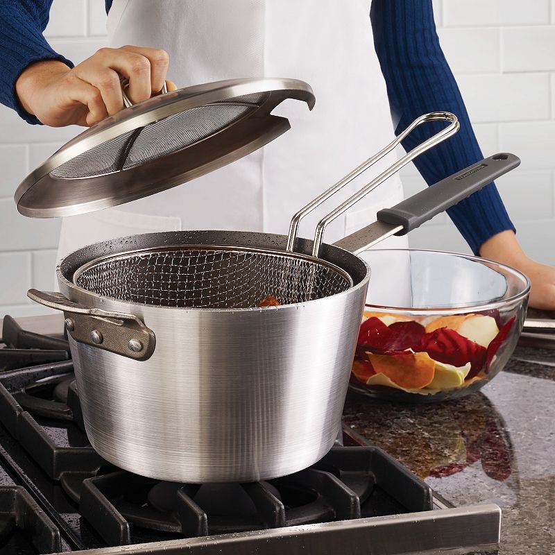 Tramontina 5.5-qt. Aluminum Nonstick Professional Fusion Covered Deep Fryer