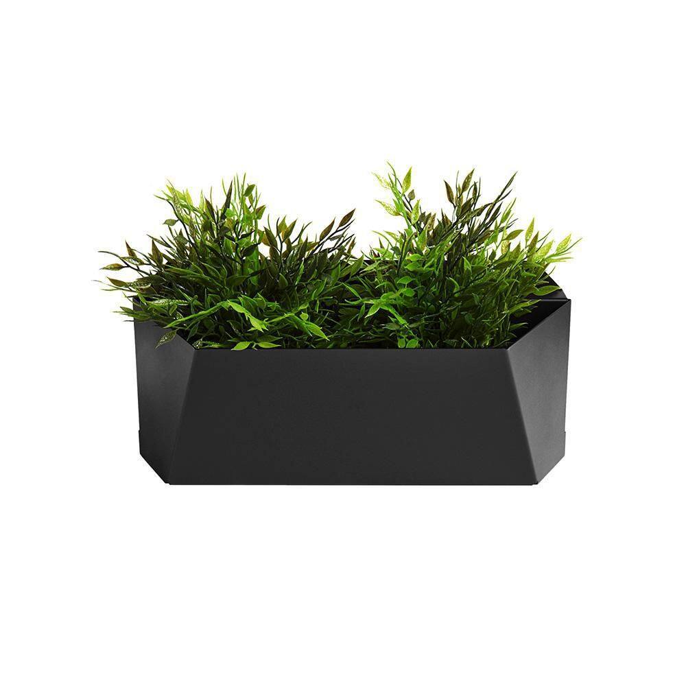 HOFT 15 in. Black Medium Steel Planter USAPL1501