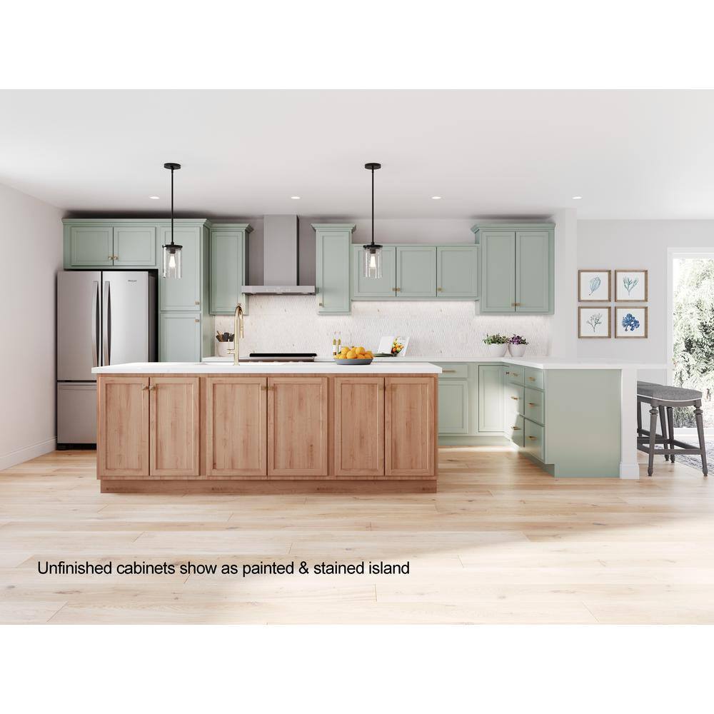 PRIVATE BRAND UNBRANDED Hampton Unfinished Beech Recessed Panel Stock Assembled Wall Kitchen Cabinet (36 in. x 30 in. x 12 in.) KW3630-UFDF